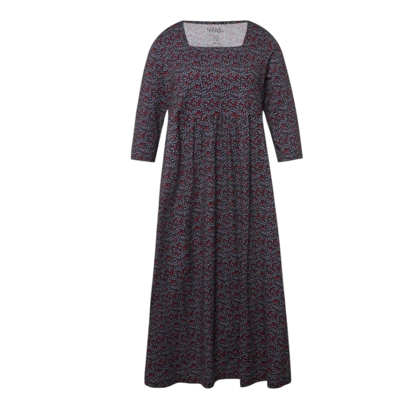 Ulle Popken Navy Red Hearts  Patterned Knit Dress Plus Size NWT Sz  24/26 - Picture 5 of 10